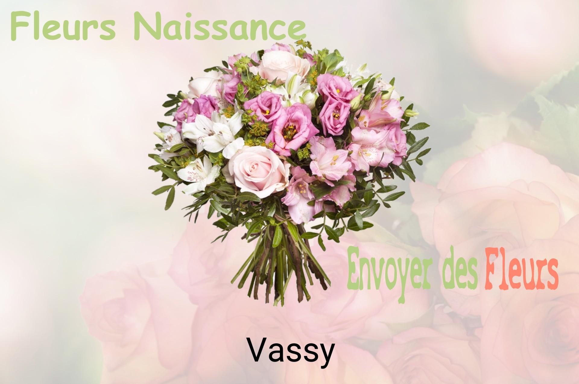Bouquet de fleurs de naissance livré à Vassy